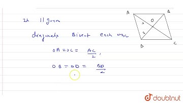 Diagonals AC and BD of a parallelogram ABCD intersect at O. If OA = 3 cm and OD = 2 cm