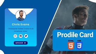 How To Make Profile Card Using HTML & CSS | Hover Effect 💎🎴