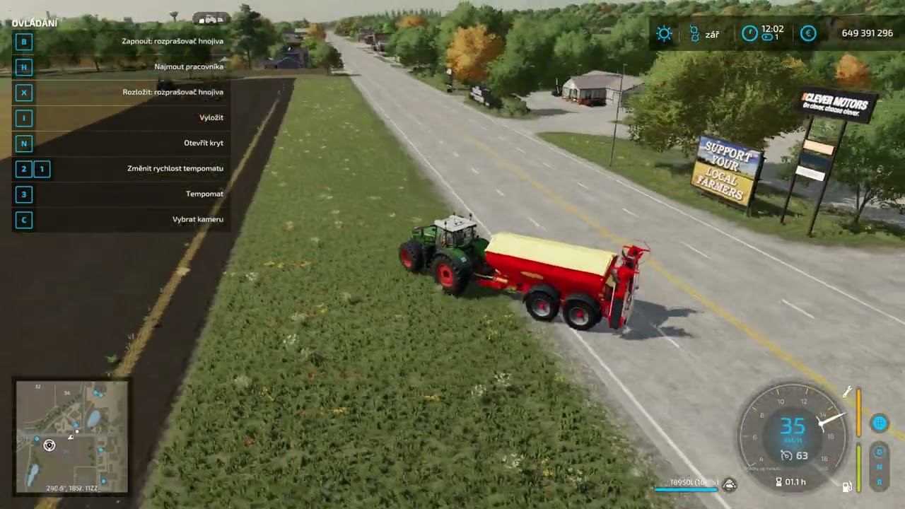 Farming Simulator 22 | Jak zavláčet a používat vápno na poli | gameplay | 1080p60 | PC | CZ