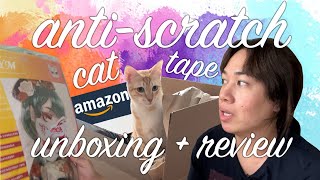 Beshy and Pablo unboxes anti-scratch cat tape from Amazon!