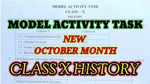 Model Activity Task class X History in English and Urdu|New Task|@A2RClasses
