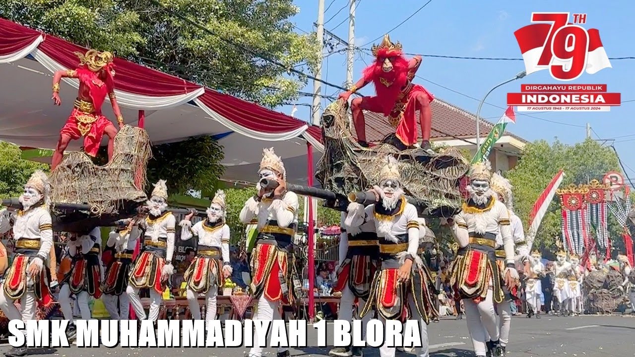Karnaval Blora 2024 HUT RI Ke 79 - SMK MUHAMMADIYAH 1 BLORA [ BOLO WANORO ]