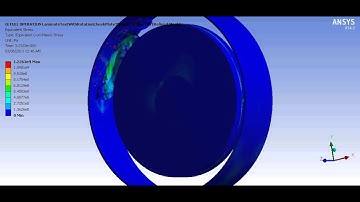 ANSYS footage of a Full Operation of Flywheel system within 1 disk failure with refined mesh