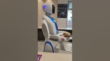 Mr. Robot serving us Food @robotcafe, science city. 👾💃🕺😂 #robot #robotics #robots #cafe #robotica