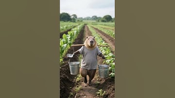 capybara work hard on field #capybara #shortvideo #shorts