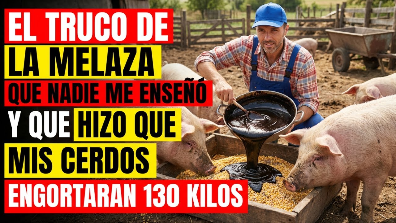 El truco de la melaza que nadie me enseñó y que hizo que mis cerdos engordaran 130 kilos