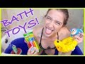 Trying kids bathtub toys