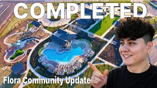 FIRST LOOK at Flora’s New Completed Market Square! + DRB Homes Hemingway Tour (Hutto, TX)