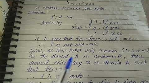 Show that the signum function f: R→R, given by f(x) = {1,if x greater than 0 & 0,if x=0 &