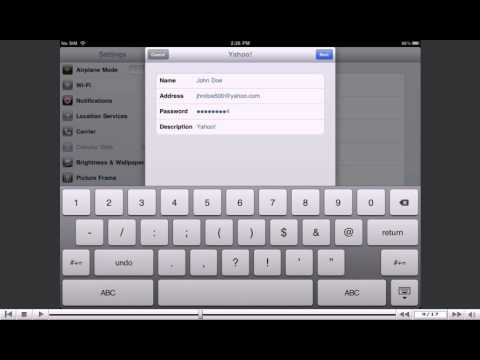 How to setup a Yahoo! email account on your iPad