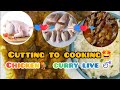Live chicken curry..,