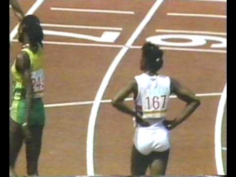 1984 Los Angeles Olympics 100m Heat - Women - Evelyn Ashford