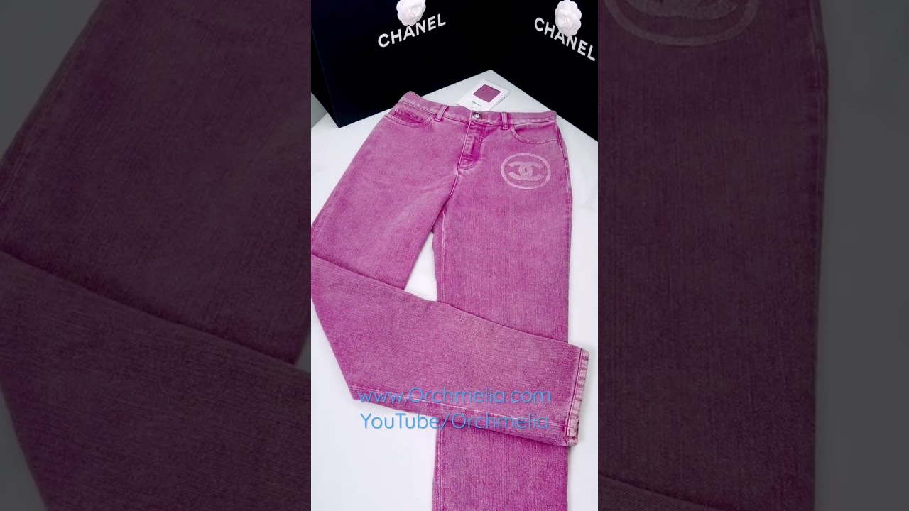 Slim jeans Chanel Pink size 36 FR in Denim - Jeans - 30412136