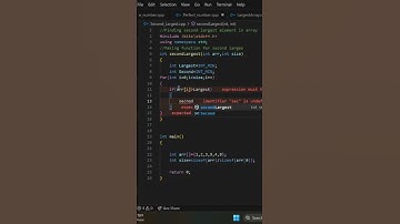 Mastering C++: Unveiling the Secrets to Finding the Second Largest Element in an Array!/#ytshorts