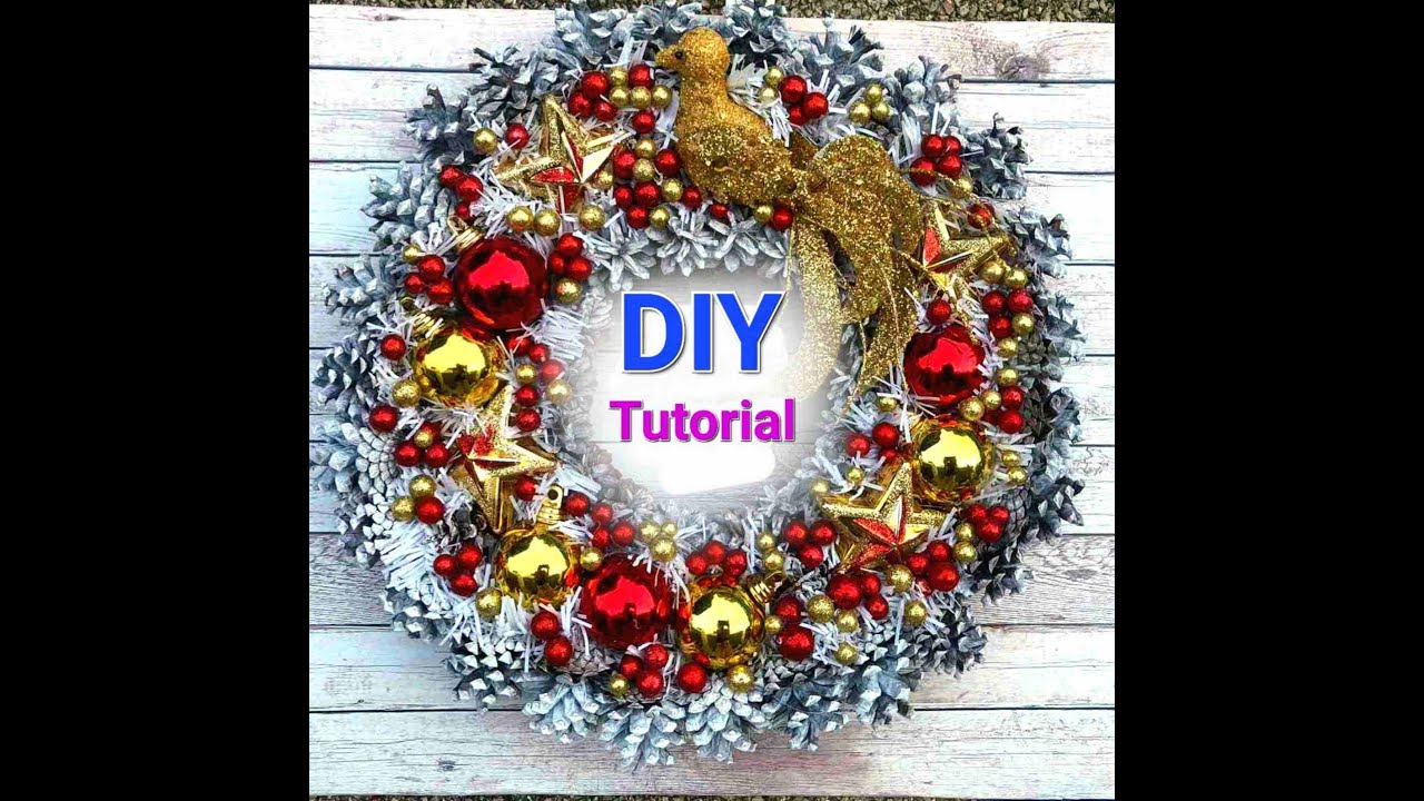 Рождественский венок своими руками / простой рождественский декор, уют в доме / фермерский дом  /diy