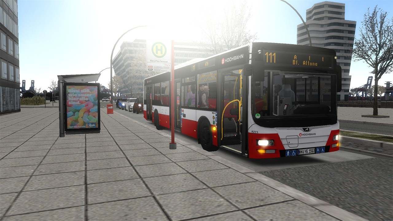 Let´s Play Omsi 2 (ASMR) Hamburg Tage geht los Linie 111 zum Bahnhof Altona [HamburgLinie20]