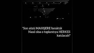 MAHŞERE bıraktık.😔