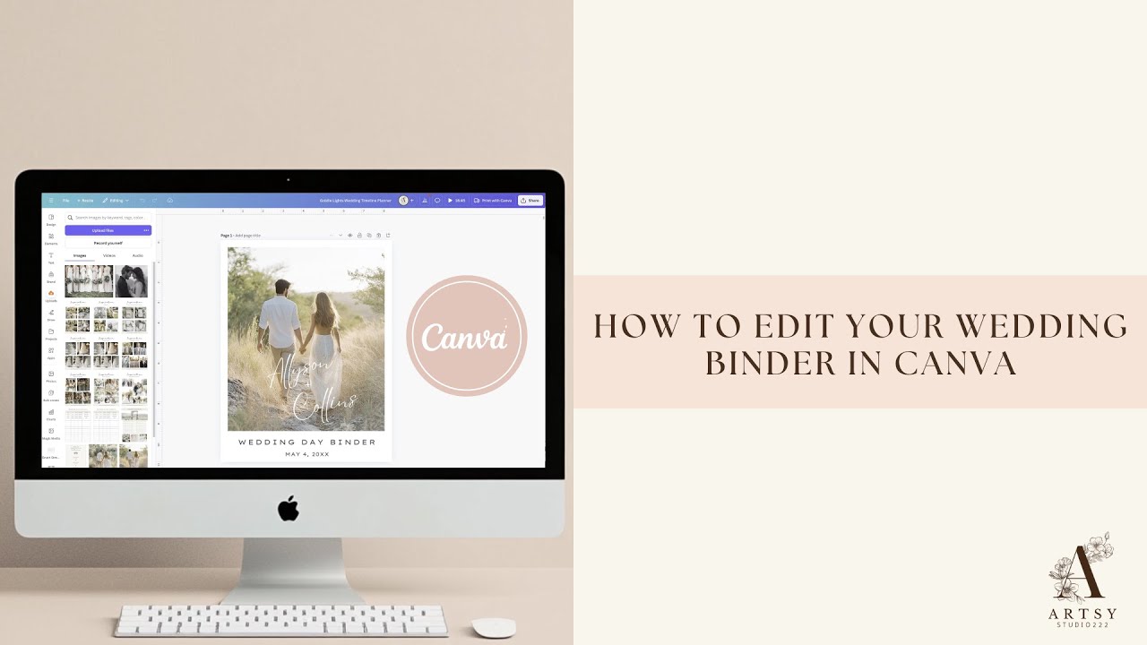 How To Edit Your Wedding Binder In Canva | Step-by-Step Guide
