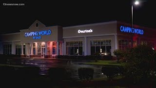 Fire breaks out at Camping World in Newport News