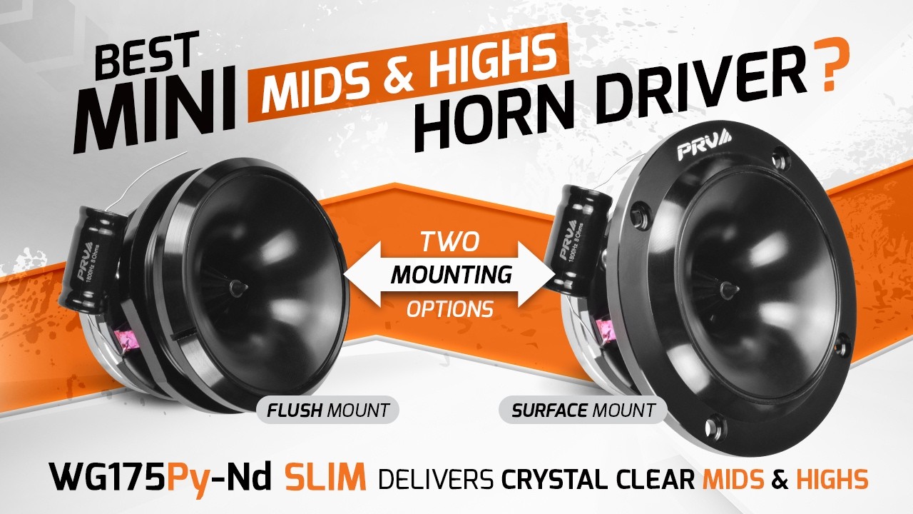 Mini Mids & Highs Horn Driver - WG175Py-Nd SLIM - PRV Audio