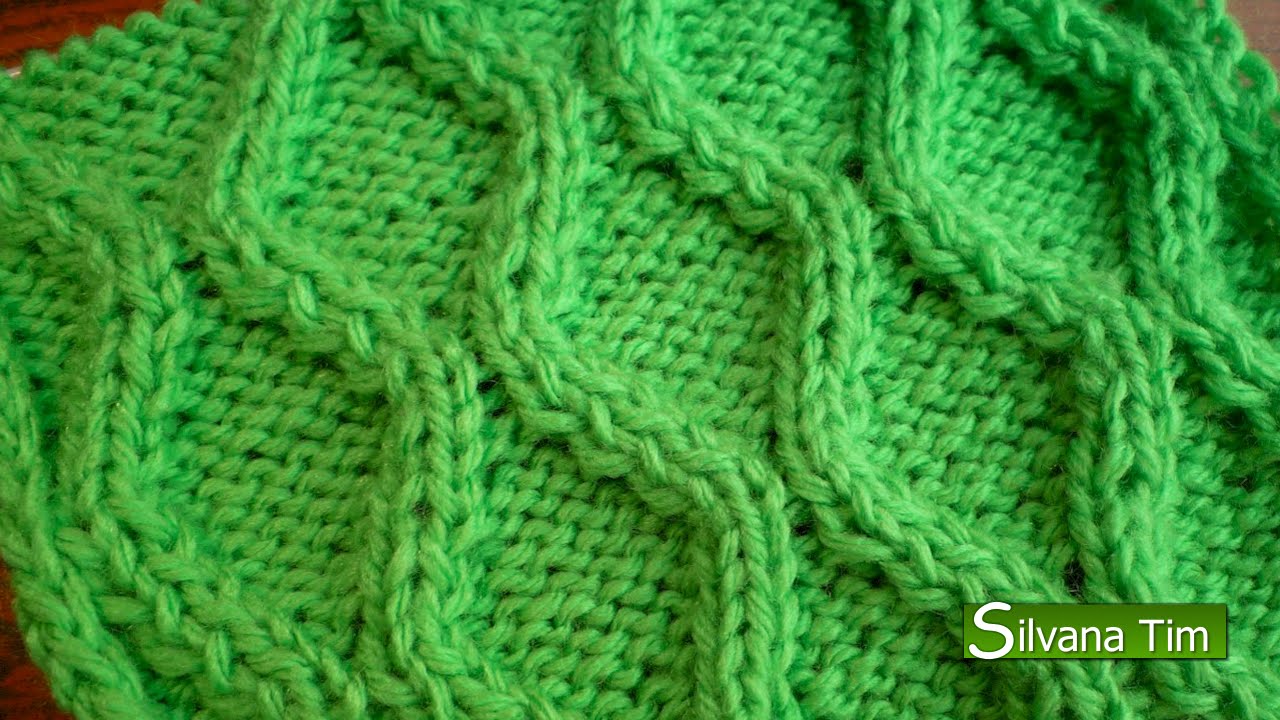 Punto ROMBOS sin CRUZAR. Puntada Tejida con Dos Agujas / Silvana Tim # 93