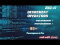 DECREMENT OPERATORS | LECTURE - 10 | BEGINNER TO PRO