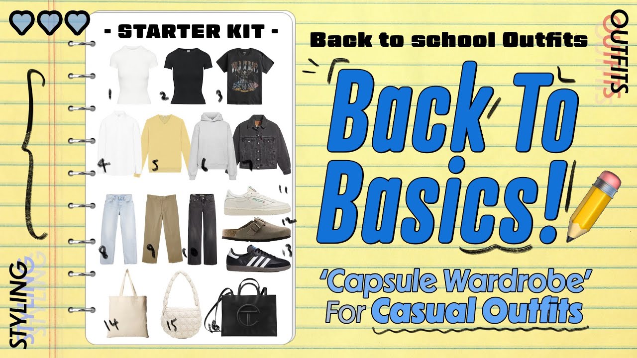 Back to Basics📝⏐Capsule Wardrobe For Casual Outfits⏐Back to school Outfits