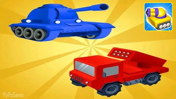 Tanks Merge gameplay all levels (IOS,Android,iphone) Satisfying Mobile Games