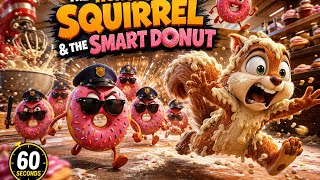🍩 The Smart Donut vs Hungry Squirrel 🐿️ | Funny 3D Animated Short 😂 | Donut Police Chase! 🚨 #viral 
