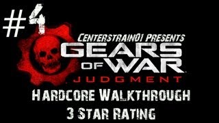 Gears Of War Judgment - Hardcore Walkthrough - Chapter 1 - Part 4 - Great Hall - 3 Stars