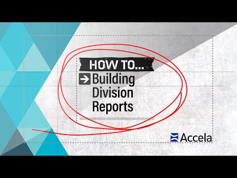 Accela How-To: Building Division Reports