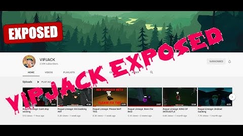 Exposing YouTuber VIPJack | Rogue Lineage