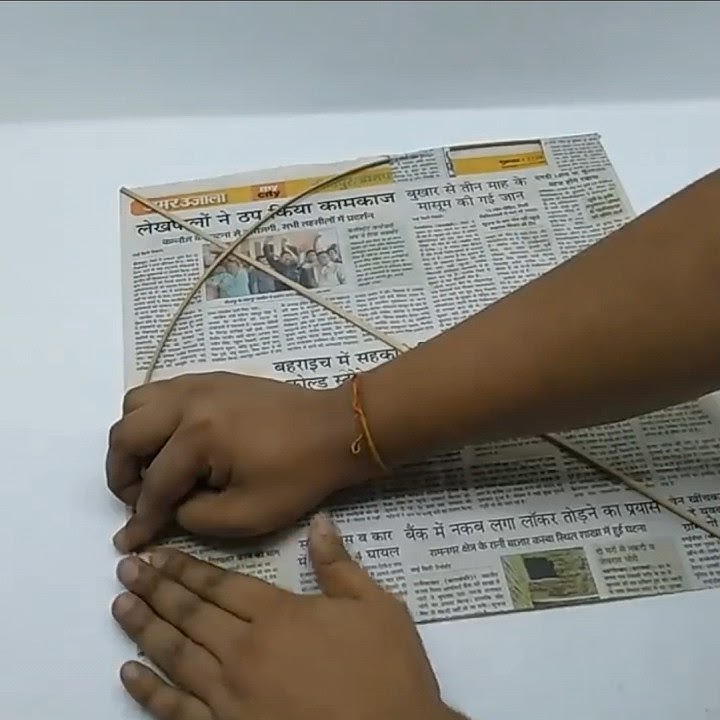 How to make kite (news paper) #shorts #kite #patang #howtomakekite