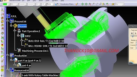 Catia tutorial : Programming 4 axis machining , step 1