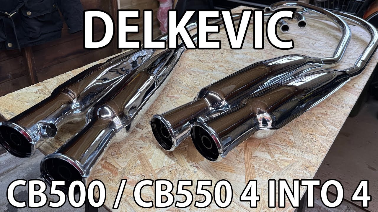 Delkevik Honda CB500 CB550 4 into 4 Exhaust Unboxing - YouTube