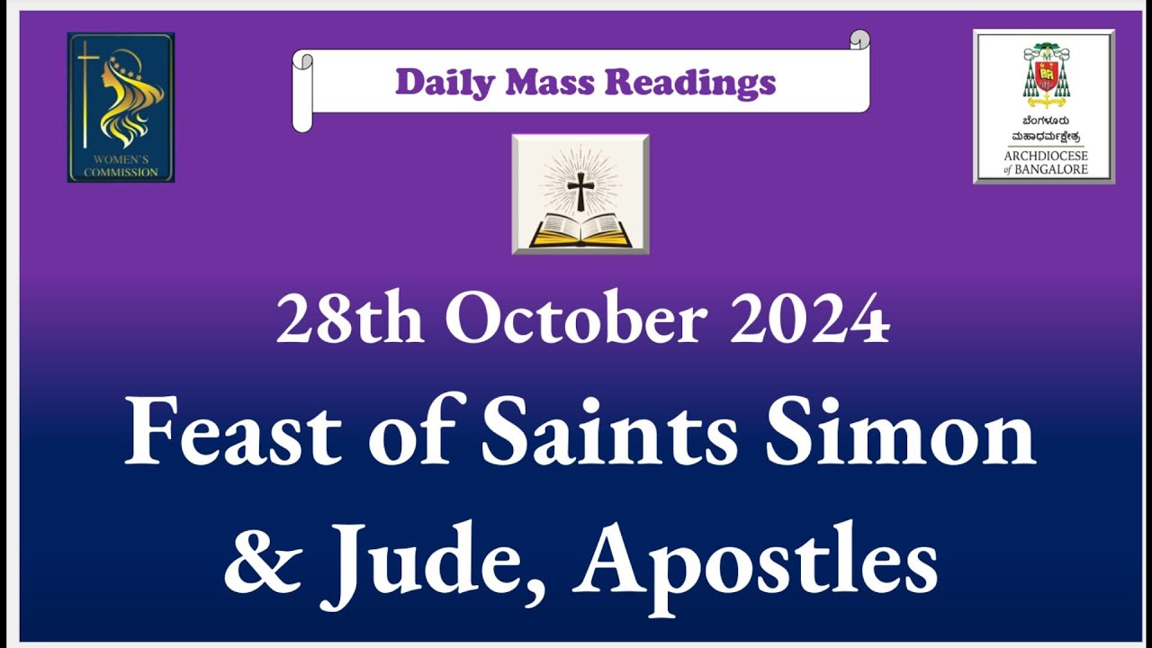 Daily Mass Readings 28th October 2024 - YouTube