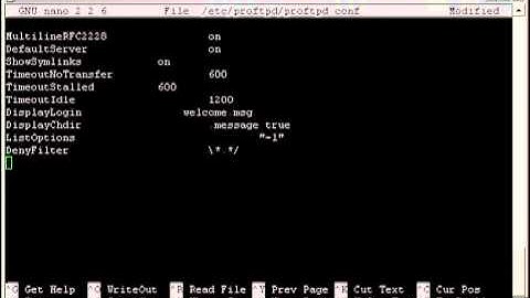 4.1 Proftpd configuration on Debian 7