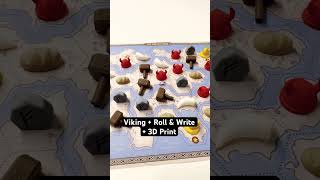 3D Viking Roll &amp; Write Game #boardgames #3dprinting #printandplay #rollandwrite #gamefound