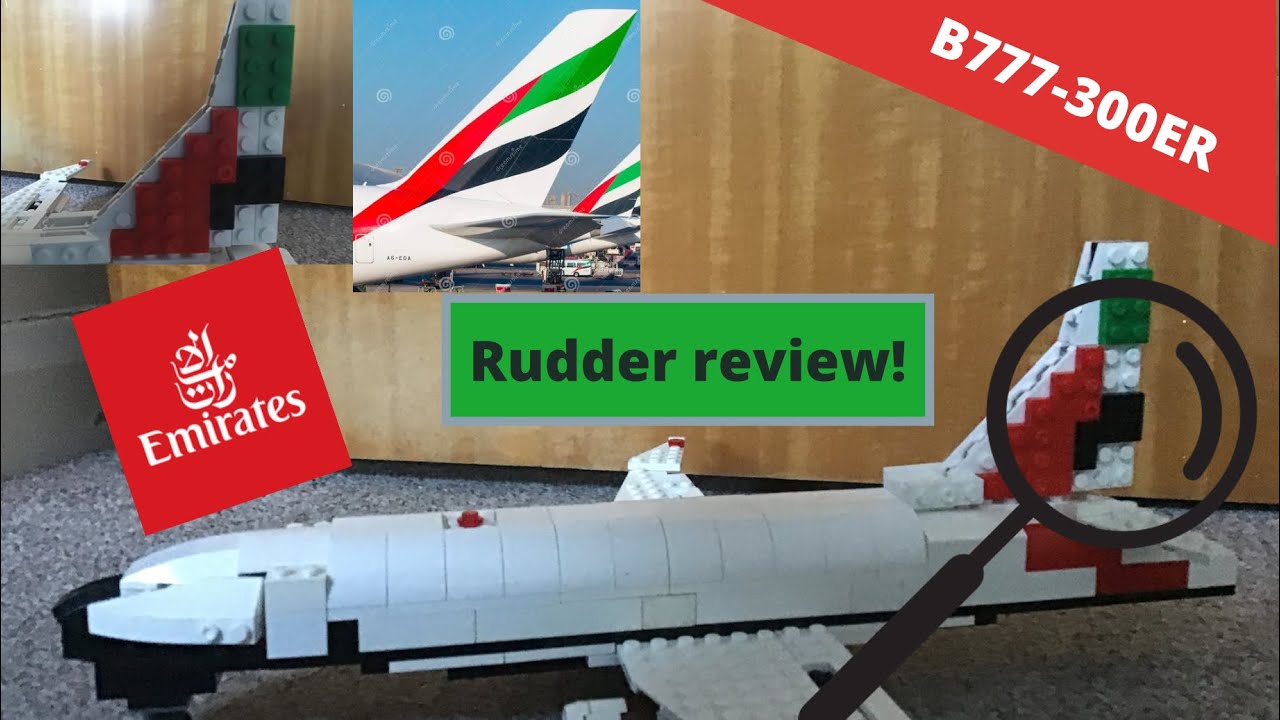 Emerates Rudder LEGO Emirates B777-300ER! | A closer look at the rudder! - YouTube