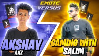 Gaming With Salim Vs Akshay Akz Legendary Emotes Collection War 😍 Free Fire Rare Emotes Collections