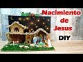 Cómo Hacer un belén o un pesebre y el nacimiento de Jesús Con cartón reciclado