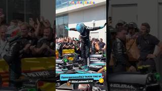 George Russell Celebrating His Win At Canadian Gp With His Signature Pose