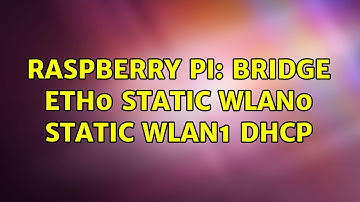 Raspberry Pi: bridge eth0 static wlan0 static wlan1 dhcp