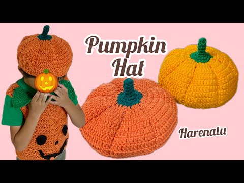 How to make a pumpkin hat for kids ☆ Halloween [Crochet