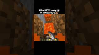REALISTIC waterfall in MINECRAFT.