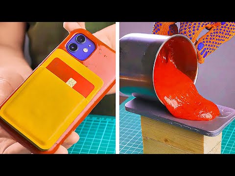 How to make a phone case with magnetic wallet || 3 creative phone case ideas by Wood Mood