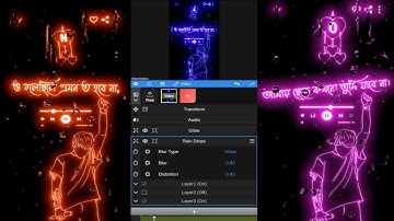 node video lyrics editing bangla || inshot video editing tutorial || raindrops lyric status editing