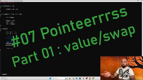 Lesson #07 Pointeerrrsss part 01: change value / swap it ( DARIJA )