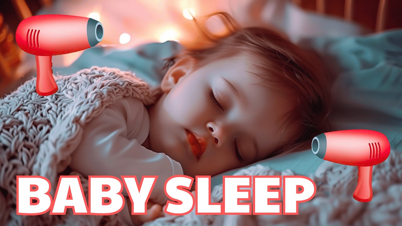 Soothing Hair Dryer Sound for Newborns | Gentle Night White Noise 💤 | 10 Hours