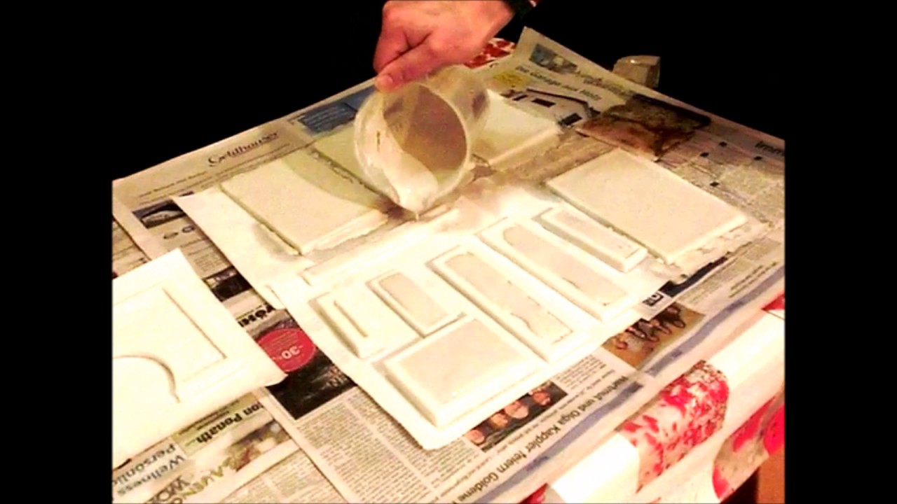 Mauerplatten Giessen Aus Gips Fur Die Modelleisenbahn Youtube
